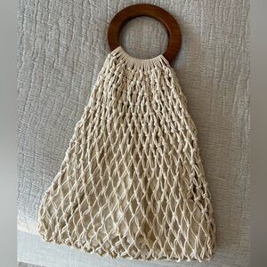 A&F wood & rope bag